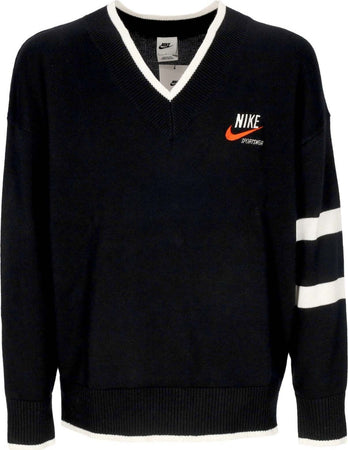 Nike-Maglione-Leggero-Uomo-Sportswear-Trend-Sweater-Black/sail/team-Orange/sail-da-uomo