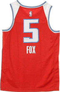 NIKE-NBA-Canotta-Basket-Uomo-Nba-Swingman-Jersey-City-Edition-No-5-De'-Aaron-Fox-Sackin-University-Red-da-uomo
