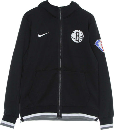 NIKE-NBA-Felpa-Leggera-Cappuccio-Zip-Uomo-Nba-Dri-Fit-Showtime-Full-Zip-Hood-Bronet-Black/white/dark-Steel-Grey/white-da-uomo