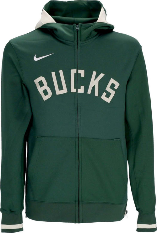 NIKE-NBA-Felpa-Leggera-Cappuccio-Zip-Uomo-Nba-Dri-Fit-Showtime-Full-Zip-Hoodie-Milbuc-Fir/flat-Opal/fir/white-da-uomo
