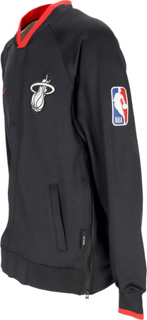 NIKE-NBA-Felpa-Leggera-College-Uomo-Nba-City-Edition-Dri-fit-Showtime-L/s-Full-zip-Jacket-Miahea-Black/fit-Silver/university-Red-da-uomo