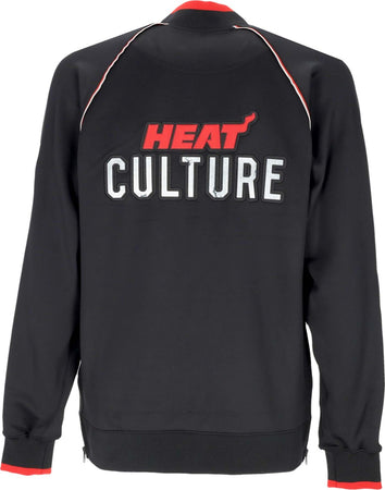 NIKE-NBA-Felpa-Leggera-College-Uomo-Nba-City-Edition-Dri-fit-Showtime-L/s-Full-zip-Jacket-Miahea-Black/fit-Silver/university-Red-da-uomo