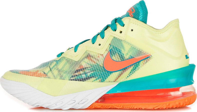 NIKE-NBA-Scarpa-Basket-Uomo-Lebron-Xviii-Low-White-Lime/bright-Mango/new-Green-da-uomo