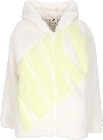 Nike-Orsetto-Donna-W-Sportswear-Logo-High-pile-Jacket-Sail/luminous-Green-da-donna