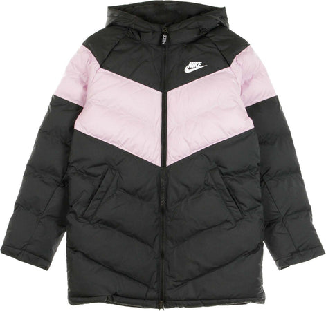 Nike-Piumino-Lungo-Bambino-Sportswear-Fill-Long-Jacket-Black/lt-Arctic-Pink/black/white-da-bambino