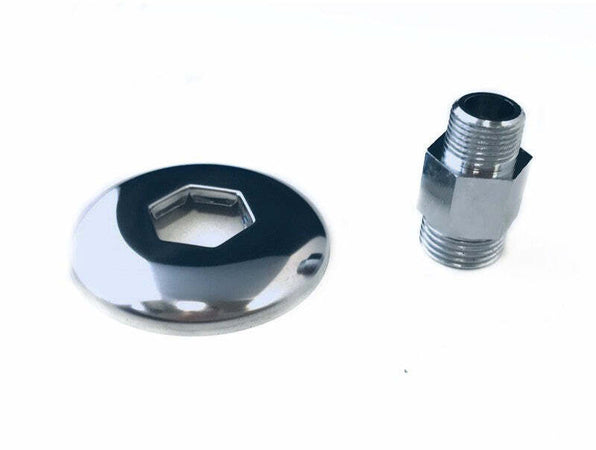 Niplex vite doppia con rosone, da 1/2 x 3/8 in ottone