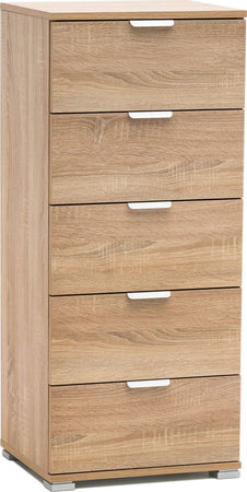NIRRE---cassettiera-5-cassetti-Marrone-chiaro-Milani-Home