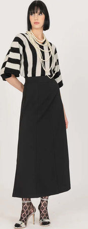 NO-NA'-|-Maglia-a-righe-scollo-V