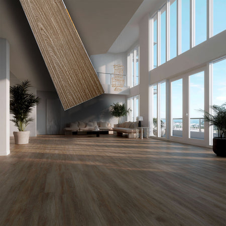 1mq di Pavimento LVT Autoadesivo ROVERE CRETA 914x152mm (2mm spessore) ignifugo, idrofobo. ETERNAL PARQUET (
