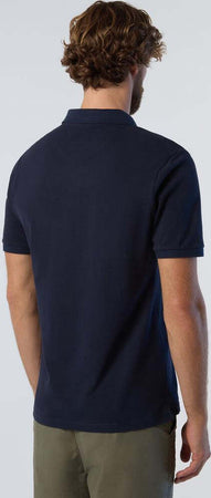 North-Sails-Polo-Uomo-Piquet-di-Cotone-Mezze-Maniche-Logo-Ricamato-Blu