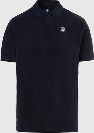 North-Sails-Polo-Uomo-Piquet-di-Cotone-Mezze-Maniche-Logo-Ricamato-Blu