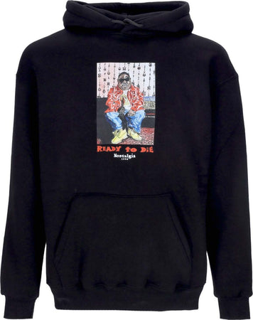 NOSTALGIA-1994-Felpa-Cappuccio-Uomo-Biggie-Hoodie-Black-da-uomo