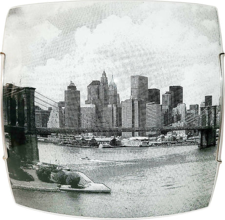 Novecento Applique Città Di New York Porta Lampada A Parete E 27 Lampada Bianca e Nera 30 X 30 X 9 Cm Illuminazione/Illuminazione per interni/Illuminazioni per pareti/Applique Ideart - Valdilana, Commerciovirtuoso.it