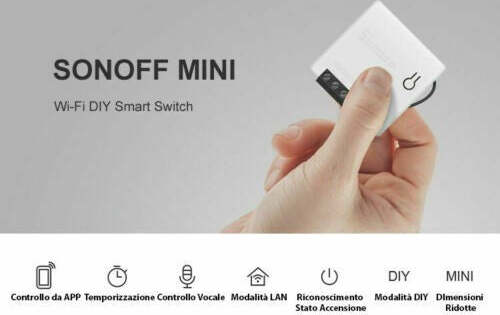 NUOVO SONOFF MINI rele' Domotica Wifi Switch interruttore Alexa Google Timer APP Fai da te/Materiale elettrico/Prese elettriche ed accessori/Spine intelligenti e telecomandate Zencoccostore - Formia, Commerciovirtuoso.it