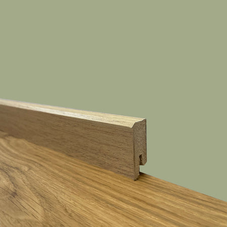 *SUPER PROMO* BATTISCOPA ZOCCOLINO SQUADRATO BASSO in FIBRA DI LEGNO 40X15 ROVERE - Eternal Parquet