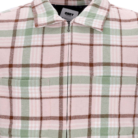OBEY-Camicia-Imbottita-Uomo-Dom-Shirt-Jacket-Pink-Clay-Multi-da-uomo