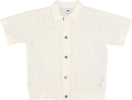 OBEY-Camicia-Manica-Corta-Uomo-Tear-Drop-Open-Knit-Shirt-Unbleached-da-uomo