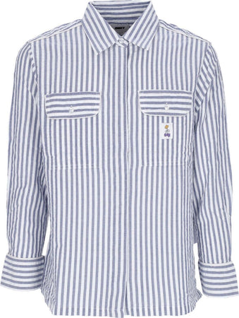 OBEY-Camicia-Manica-Lunga-Donna-Elena-Shirt-Matching-Sets-Light-Blue-Multi-da-donna