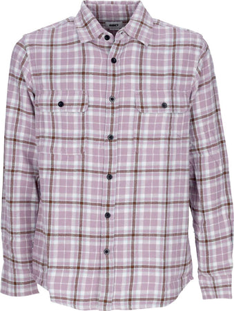 OBEY-Camicia-Manica-Lunga-Uomo-Cole-Woven-L/s-Lilac-Chalk-Multi-da-uomo