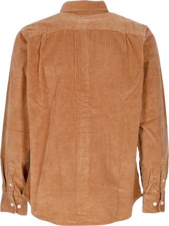 OBEY-Camicia-Manica-Lunga-Uomo-Julian-Woven-L/s-Brown-Sugar-da-uomo