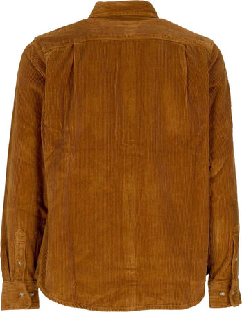 OBEY-Camicia-Manica-Lunga-Uomo-Miles-L/s-Woven-Catechu-Wood-da-uomo