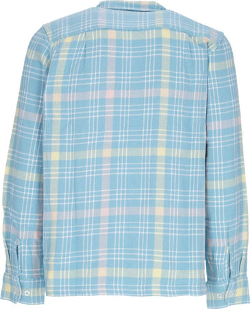 OBEY-Camicia-Manica-Lunga-Uomo-Wilson-Woven-L/s-Artic-Blue-Multi-da-uomo