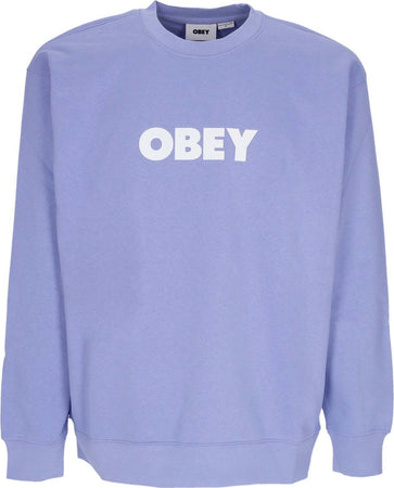 OBEY-Felpa-Girocollo-Uomo-Bold-Crew-Premium-Fleece-Digital-Violet-da-uomo