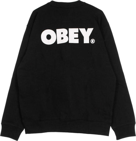 OBEY-Felpa-Girocollo-Uomo-Bold-Premium-Crew-Fleece-Black-da-uomo
