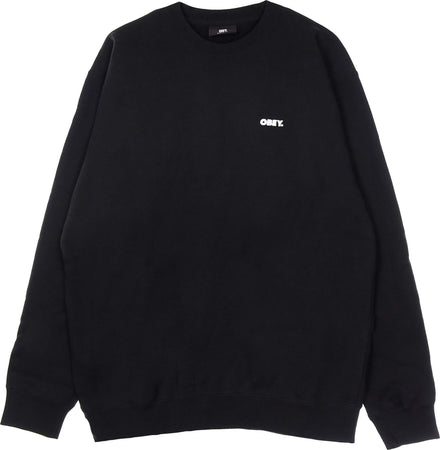 OBEY-Felpa-Girocollo-Uomo-Bold-Premium-Crew-Fleece-Black-da-uomo