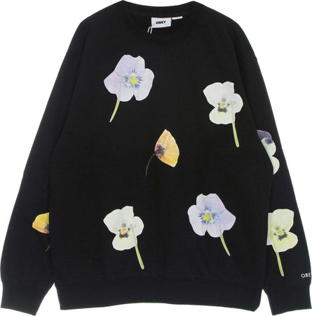 OBEY-Felpa-Girocollo-Uomo-Redux-Crew-Specialty-Fleece-Black-da-uomo