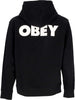 OBEY-Felpa-Leggera-Cappuccio-Uomo-Bold-Hood-Premium-French-Terry-Black-da-uomo