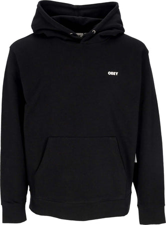 OBEY-Felpa-Leggera-Cappuccio-Uomo-Bold-Hood-Premium-French-Terry-Black-da-uomo