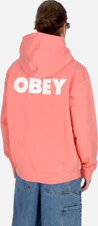 OBEY-Felpa-Leggera-Cappuccio-Uomo-Bold-Hood-Premium-French-Terry-Shell-Pink-da-uomo