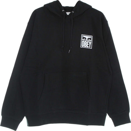 OBEY-Felpa-Leggera-Cappuccio-Uomo-Eyes-Icon-2-Premium-French-Terry-Hooded-Po-Black-da-uomo