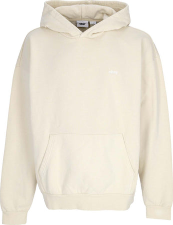 OBEY-Felpa-Leggera-Cappuccio-Uomo-Lowercase-Pigment-Hoodie-Fleece-Pigment-Clay-da-uomo