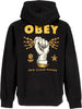 OBEY-Felpa-Leggera-Cappuccio-Uomo-New-Clear-Power-Hoodie-Fleece-Black-da-uomo