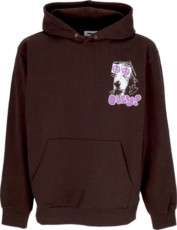 OBEY-Felpa-Leggera-Cappuccio-Uomo-Peace-Eyes-Box-Fit-Premium-Hoodie-Java-Brown-da-uomo