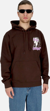 OBEY-Felpa-Leggera-Cappuccio-Uomo-Peace-Eyes-Box-Fit-Premium-Hoodie-Java-Brown-da-uomo