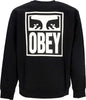 OBEY-Felpa-Leggera-Girocollo-Uomo-Eyes-Icon-2-Crew-Premium-French-Terry-Black-da-uomo