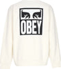 OBEY-Felpa-Leggera-Girocollo-Uomo-Eyes-Icon-2-Crew-Premium-French-Terry-Unbleached-da-uomo