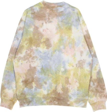 OBEY-Felpa-Leggera-Girocollo-Uomo-Mini-Bold-Recycled-Tie-Dye-Crew-Specialty-Fleece-Toffee-Multi-da-uomo