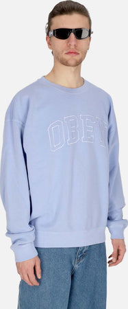 OBEY-Felpa-Leggera-Girocollo-Uomo-Pigment-Collegiate-Extra-Heavy-Crew-Fleece-Pigment-Hydrangea-da-uomo