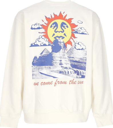 OBEY-Felpa-Leggera-Girocollo-Uomo-We-Come-From-the-Sun-Premium-French-Crew-Unbleached-da-uomo