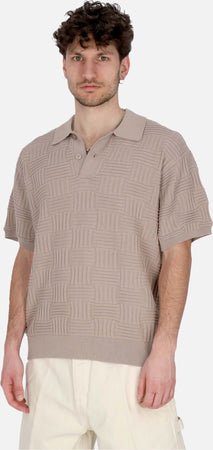 OBEY-Polo-Manica-Corta-Uomo-Alfred-Polo-Sweater-Silver-Grey-da-uomo