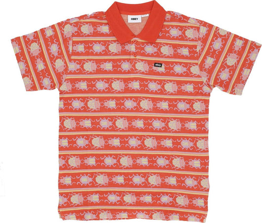 OBEY-Polo-Manica-Corta-Uomo-Bugs-Jacquard-Polo-Roobios-Multi-da-uomo