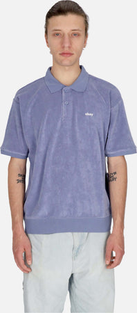OBEY-Polo-Manica-Corta-Uomo-Denton-Terry-Cloth-Polo-Hydrangea-da-uomo