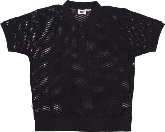 OBEY-Polo-Manica-Corta-Uomo-Duke-Mesh-Polo-Black-da-uomo