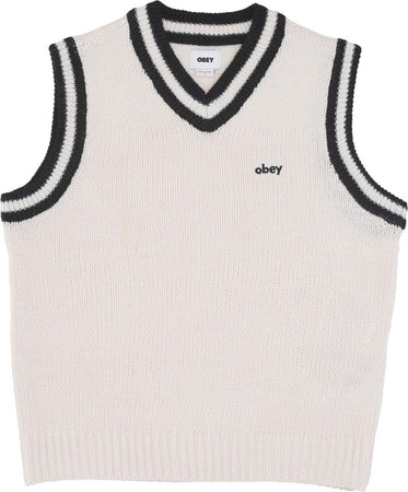 OBEY-Pullover-Smanicato-Uomo-Alden-Sweater-Vest-Unbleached-Multi-da-uomo