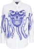 OCTOPUS-Camicia-Manica-Lunga-Uomo-Skull-L/s-Shirt-White-da-uomo
