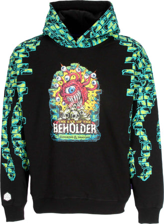 OCTOPUS-Felpa-Cappuccio-Uomo-Beholder-Hoodie-X-Dungeons&-Dragons-Black-da-uomo